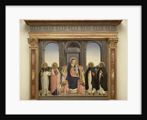 Virgin and Child enthroned with Angels and St. Thomas Aquinas, St. Barnabas, St. Dominic, and St. Peter Martyr, c.1422 by Fra (c.1387-1455) Angelico