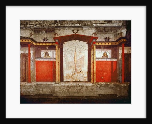 Interior view of the house with frescoes dating from 25 BC - AD 25 by Roman Roman