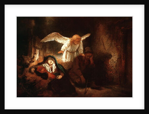 Joseph's Dream in the Stable in Bethlehem, 1645 by Rembrandt Harmensz. van Rijn
