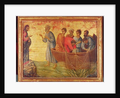 The second miraculous sin: the apparition of Christ to the apostles on Lake Tiberiad, 1308 by Duccio di Buoninsegna
