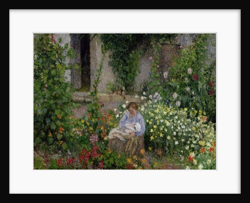 Femme et Enfant dans les Fleurs, 1879 by Camille Pissarro