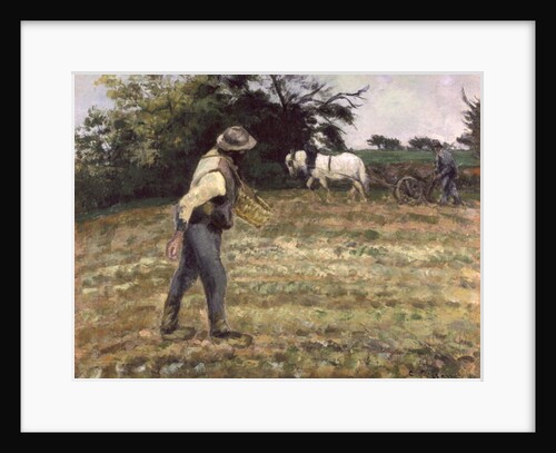 The Sower, Montfoucault, 1875 by Camille Pissarro