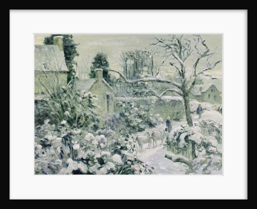 Effect of Snow with Cows at Montfoucault, 1874 by Camille Pissarro