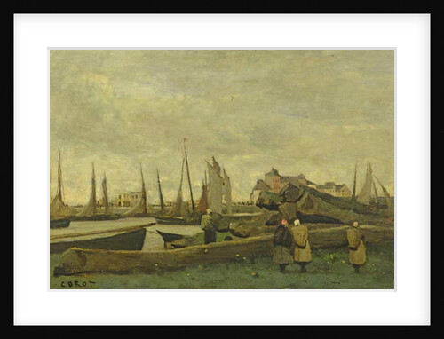 Treport - A Quay, c.1855-65 by Jean Baptiste Camille Corot