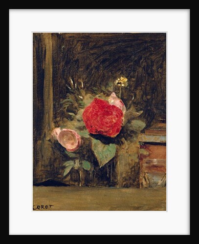 Bouquet of Flowers in a Glass beside a Tobacco Pot, c.1873-74 by Jean Baptiste Camille Corot