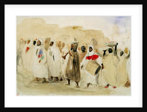 Procession of Musicians in Tangier by Ferdinand Victor Eugene Delacroix