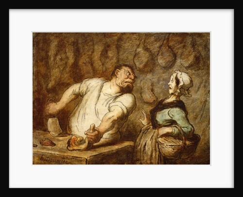 The Butcher, Montmartre Market, c.1857-58 by Honore Daumier