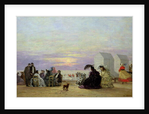 Beach Scene, Evening, 1864 by Eugene Louis Boudin