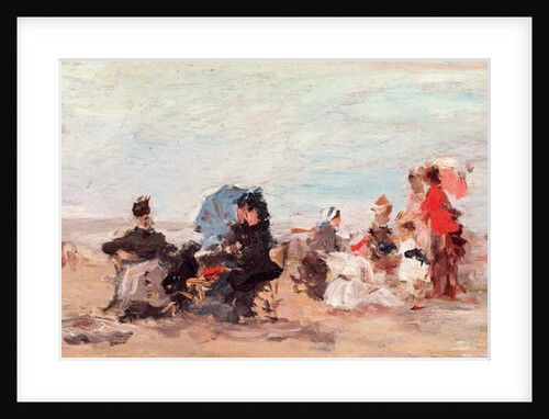 Beach near Deauville, c.1924 by Eugene Louis Boudin