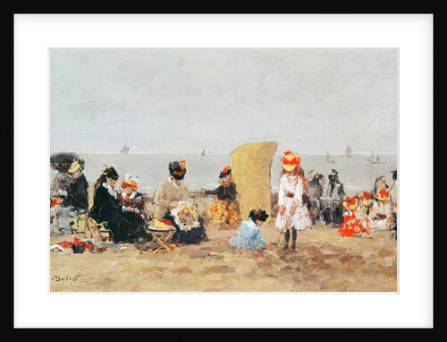 Beach Scene, Trouville, 1881 by Eugene Louis Boudin