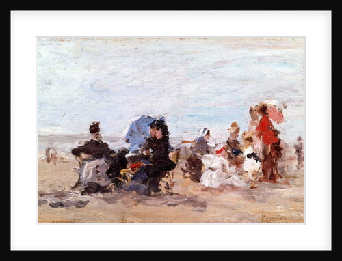 Beach near Deauville, c.1874 by Eugene Louis Boudin