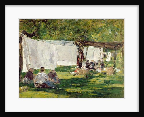 The Laundry at St. Simeon, Honfleur by Eugene Louis Boudin