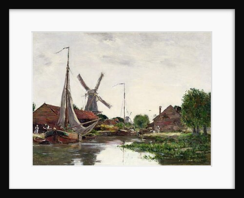 Dordrecht, Windmill on the Meuse, 1884 by Eugene Louis Boudin