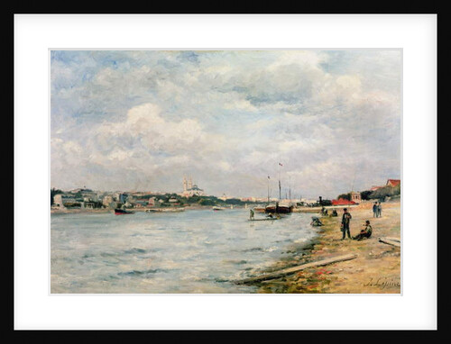 The Seine at Passy - the Trocadero and the Port de Grenelle) by Stanislas Victor Edouard Lepine