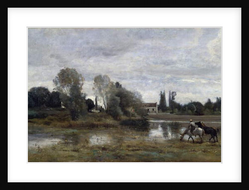 Ville d'Avray, Horses Watering, c.1860-65 by Jean Baptiste Camille Corot
