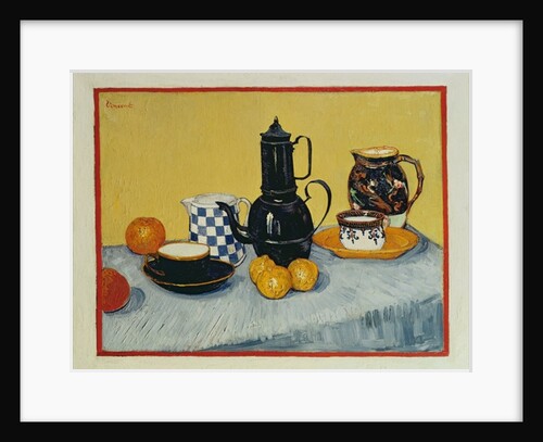 Still Life with Blue Enamel Coffeepot, Earthenware and Fruit, 1888 by Vincent van Gogh