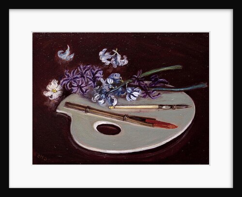 Porcelain Palette with Flowers by Caroline Hervey-Bathurst