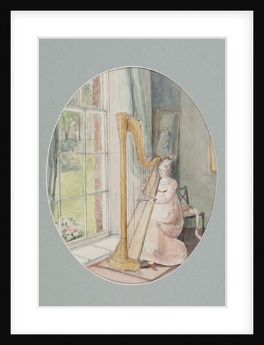 A Young Woman with a Harp, 2009 by Caroline Hervey-Bathurst