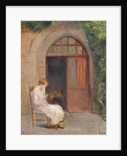 Girl seated outside of La Boissiere, c.1909 by Albert de Belleroche
