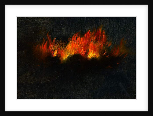 Zeppelin in flames as seen through telescope from Southfields, September 3rd 1916 by Walter Hunt