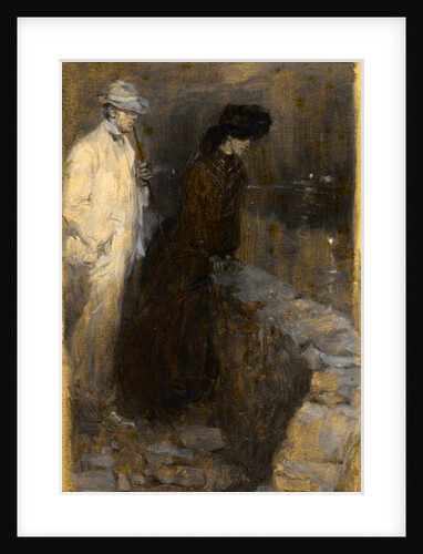 Night Scene: Pensive Couple by Cyrus Cuneo