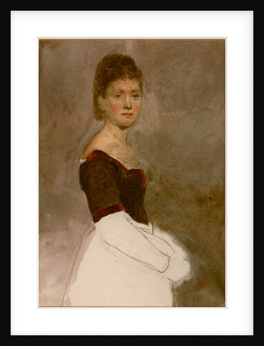 Study of a young woman holding a book by William Bright Morris