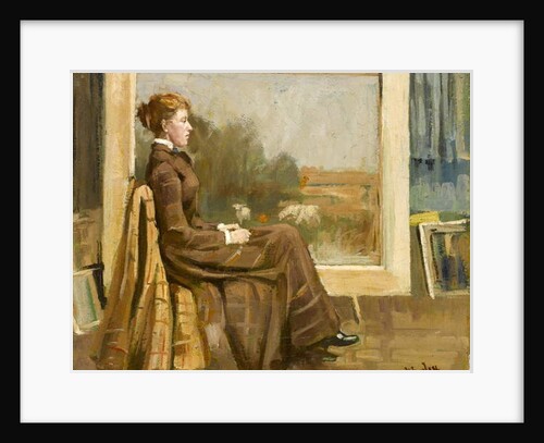 Portrait of a lady, seated is the artists future wife, 1893 by Henry Morley