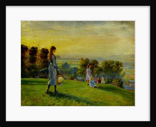 Study for 'Children playing in the fields at sunset' by Walter Bonner Gash