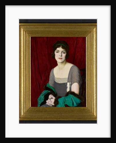 The Green Cloak, Portrait of the actress Miss Barbara Horder, 1918 by William Strang