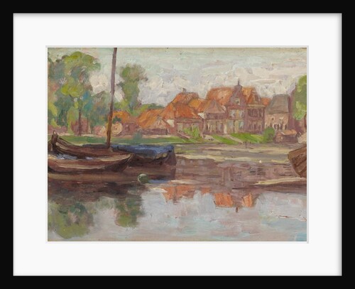 Boating scene, possibly in Holland by Arthur Haythorne Studd