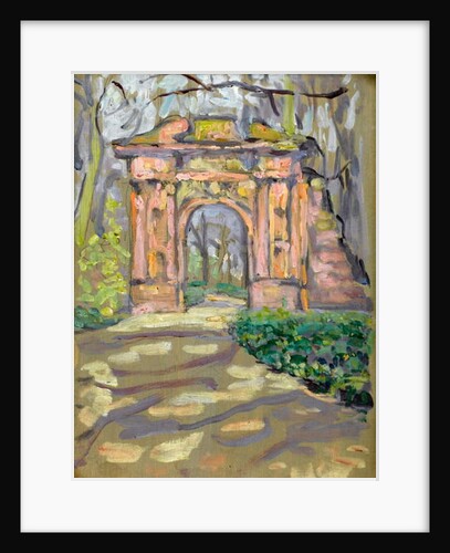 Ornamental arch in a park by Arthur Haythorne Studd