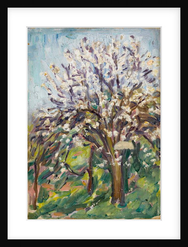 Almond Blossom on a sloping verge, c.1910 by Arthur Haythorne Studd