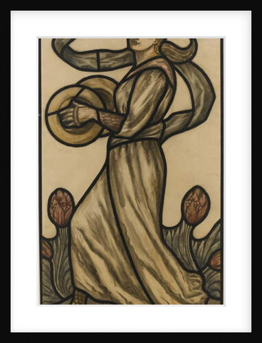 Musician with Cymbals, design for a stained glass window, c.1918 by Selwyn Image