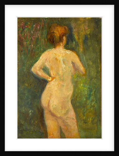 3/4 length standing nude, rear view, c.1895 by Albert de Belleroche