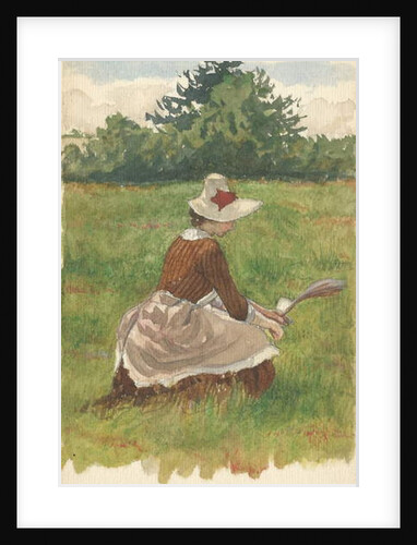 Woman gathering beach grass 1.VIII.1886, 1886 by Joseph Edward Southall