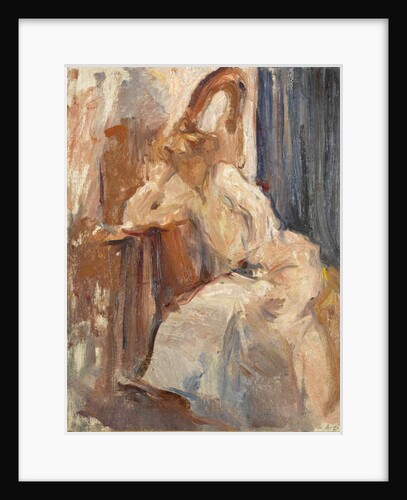 Seated woman with a harp, c.1890 by Albert de Belleroche