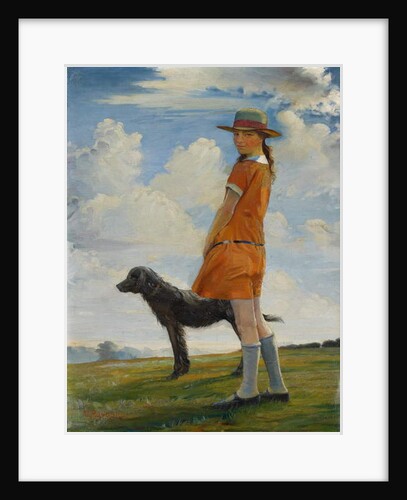 The Artist's Daughter walking the Vicar's Dog, c.1924 by Walter Bonner Gash