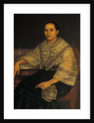 Portrait of a woman in traditional Filipino costume by Filipino School
