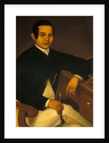 Portrait of a man in traditional Filipino costume by Filipino School