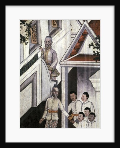 Portrait of King Mongkut after photographs by School Thai