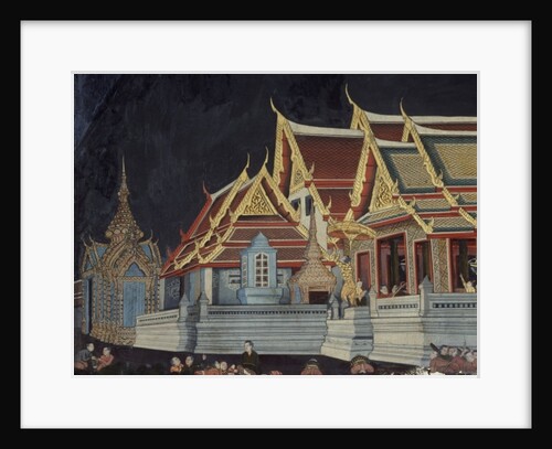 Detail of King Mongkut watching an eclipse of the sun by School Thai