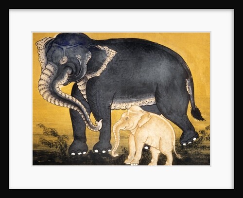 Elephant and calf by School Thai