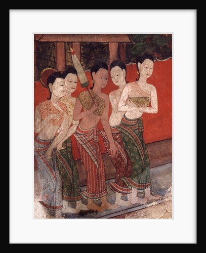 Detail showing a group of women, late 19th century by Thai School