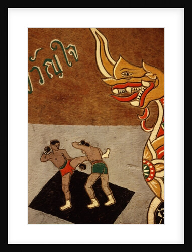 Decoration on an ox cart depicting Muay Thai by School Thai