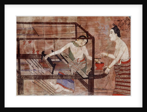 Women weaving by Thai School