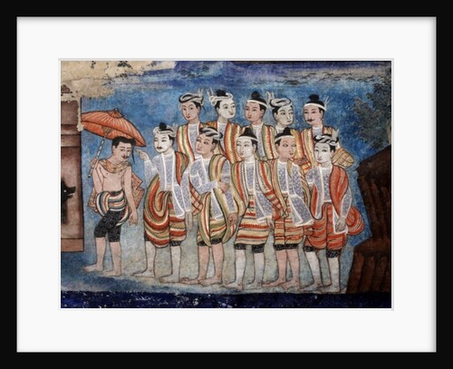 A group of Thai yai men by Thai School