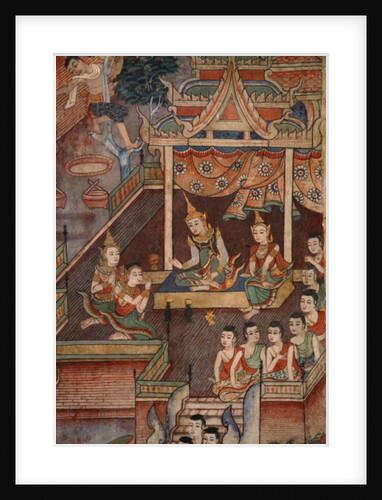 Detail from a mural in the Viharn laikam at Wat Phra Singh by Thai School
