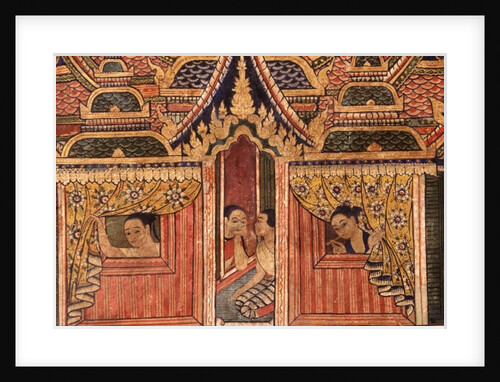 Detail from a mural at Wat Phra Singh by Thai School