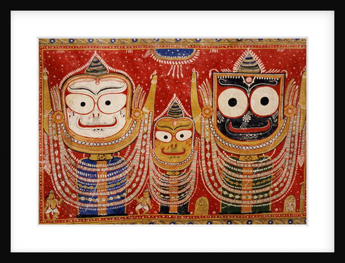 Jagannath, painted on the wall of a house by School Indian