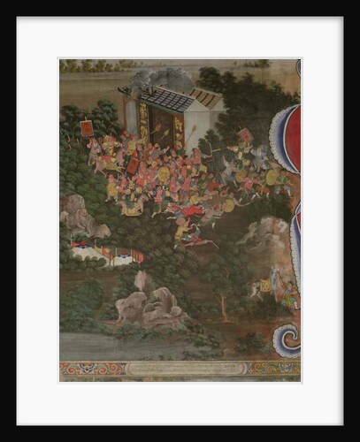 Scene with Chinese influence, Sala Geng, Wat Bowonniwet Vihara, Bangkok by Thai School